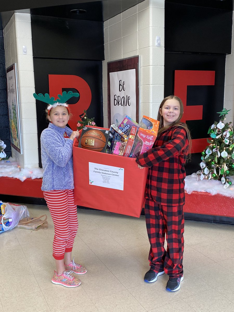 The <a href="/MRESCougars/">Mountain Road Elem</a> Student Council and JR Beta Club sponsored a successful toy drive for the Cherokee County Family Violence Center #CCSDfam