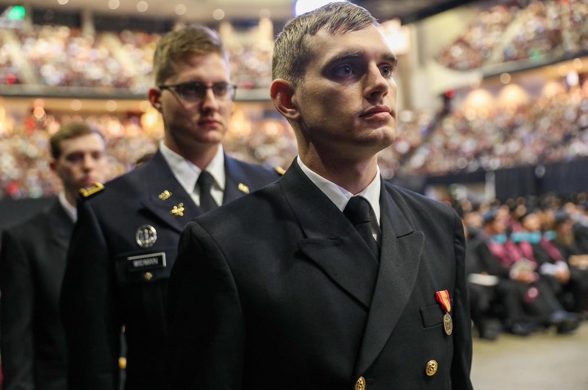 TAMUCommandant's tweet photo. Today, the @AggieCorps commissioned fifty-three new officers into the military &amp; I could not be more thrilled for them, their families, and our country. Congratulations and good luck on all your future endeavors, cadets! #tamu #aggiecorps https://t.co/jzRGEdYnf6