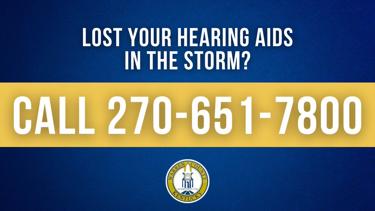 If you or someone you know of has lost their hearing aids last week during the tornados, Miracle-Ear will replace them FREE of charge, even if they were NOT Miracle-Ear hearing aids/patients. For more information contact Miracle-Ear at 270-651-7800