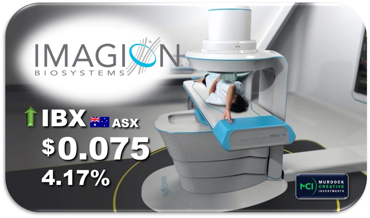 CreativeMurdock's tweet photo. $IBX 🇦🇺 #ASX $0.075 ⬆️ 4.17%
@imagionbio

$IBX is developing a new non-radioactive and safe diagnostic imaging technology. #DetectCancer 
😎👍🎯 https://t.co/esmudxjjJ0