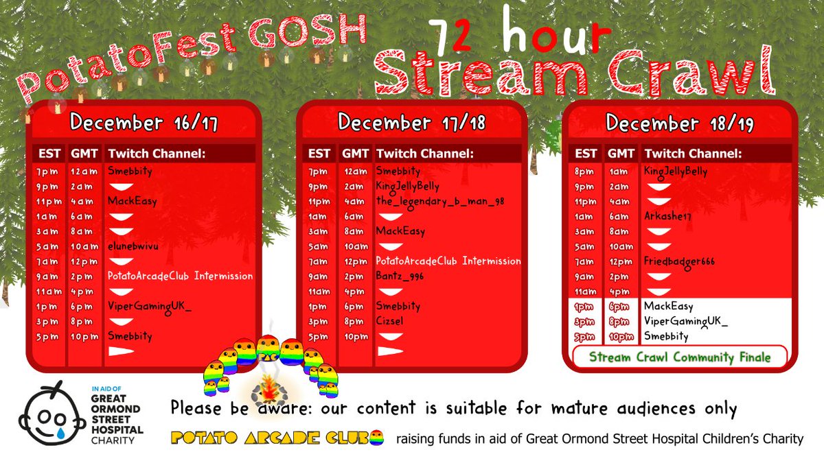 smebbity's tweet photo. Amas an potate! Gonna Pummel other taties! Amas has an good time?! #Charity #NoGrammar #PotatoFestGOSH #StreamCrawl #HonkForTheHolidays #TeeHee #GoneOverboard #ClausMyCause
I love you guys 💝😂
> https://t.co/V47pxEH20a https://t.co/06jZALuUeK