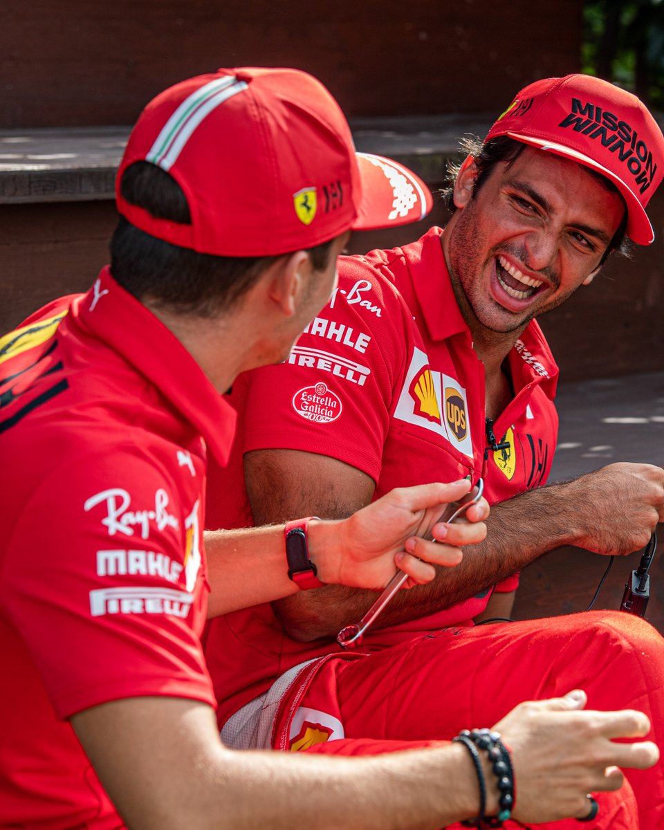 It’s been a season full of laughs and smiles together 😁❤️

#essereFerrari 🔴 <a href="/Charles_Leclerc/">Charles Leclerc</a> <a href="/Carlossainz55/">Carlos Sainz</a>