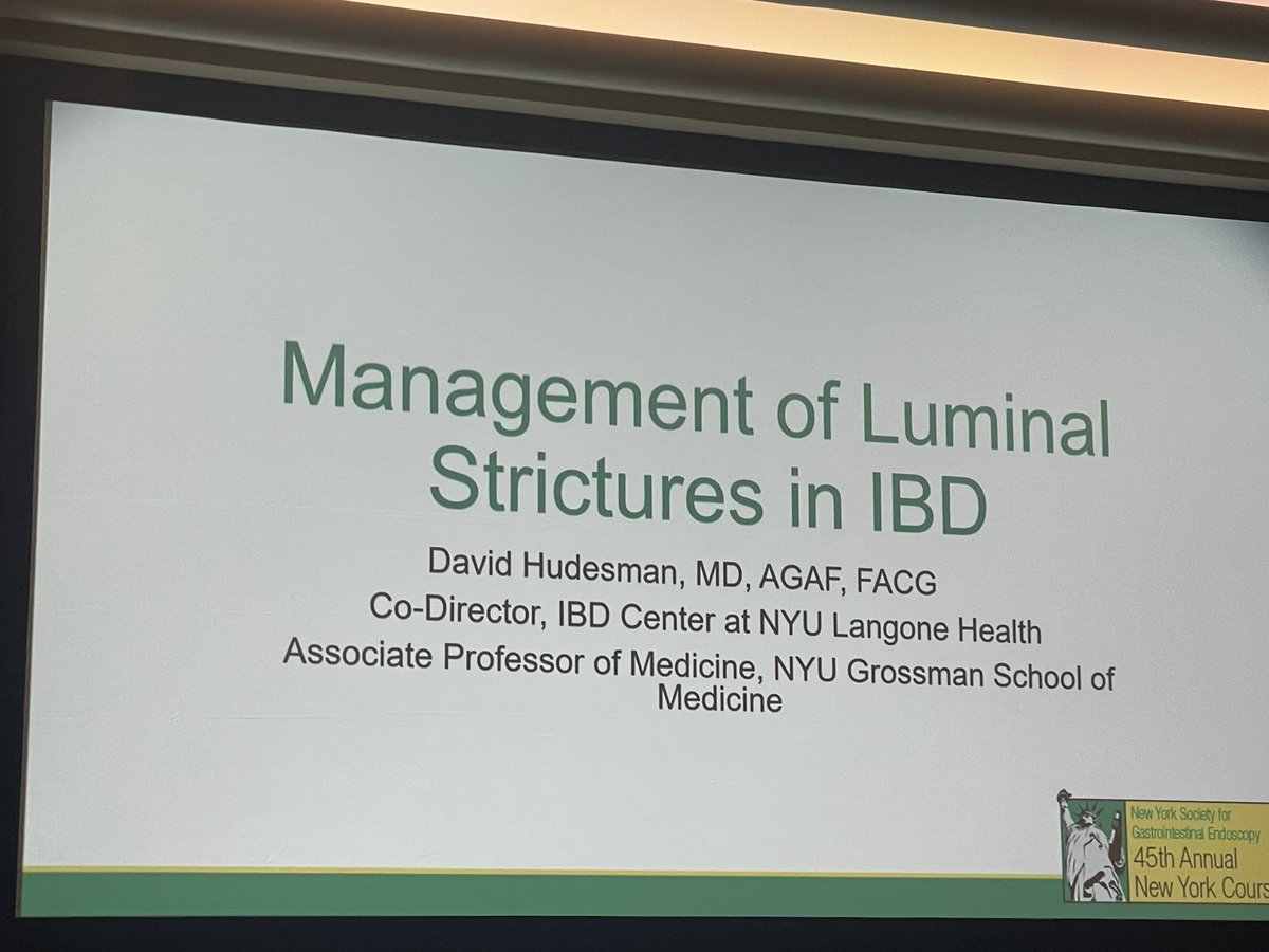 Another impressive #NYSGE2021 course. Happy to bring some #IBD to the endoscopists-discussing Management or Luminal Strictures in #Crohns. And great talk by @MaiaKayalMD on Dysplasia in IBD. @Swaminath_IBD @nyulangone @NYSGE