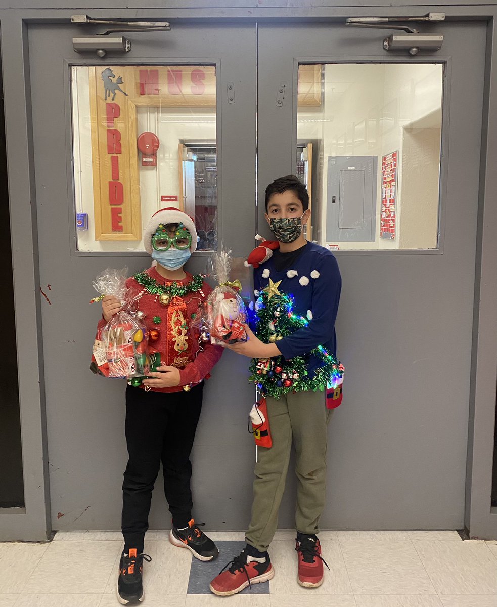 Ugly Sweater Day Winners!!! #holidayspirit #MineolaProud #uglysweaterday