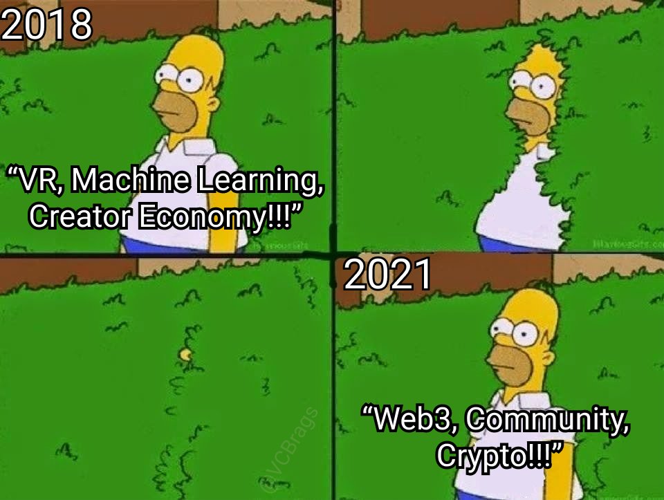 VCBrags's tweet photo. TechBro gurus rebranding themselves on the fly expecting nobody to notice. 👁️ https://t.co/r14HvQg27U