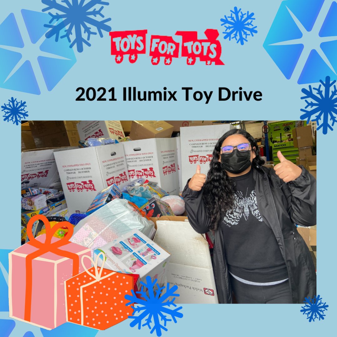 Illumix's tweet photo. We think holidays are extra special when you spread the cheer! ❄️🎁
This year we organized our first STEM toy drive to gift many cool (&amp; nerdy 🤓) toys to the Toys For Tots program serving Port Hueneme families.
👉Find out more here: https://t.co/2FyWsrS5kO

#toysfortots #illumix https://t.co/iyoy1ieWIz