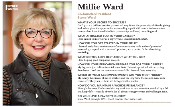 stoneward's tweet photo. Congratulations @millielr for being selected as one of @amppob Power Women for 2021. We know Millie is honored to share this recognition with women leaders, trailblazers and innovators across the Natural State! https://t.co/XmXfQ4O5pa #BuildingGood #StoneWard #PowerWomen https://t.co/EN1rMnuFJK