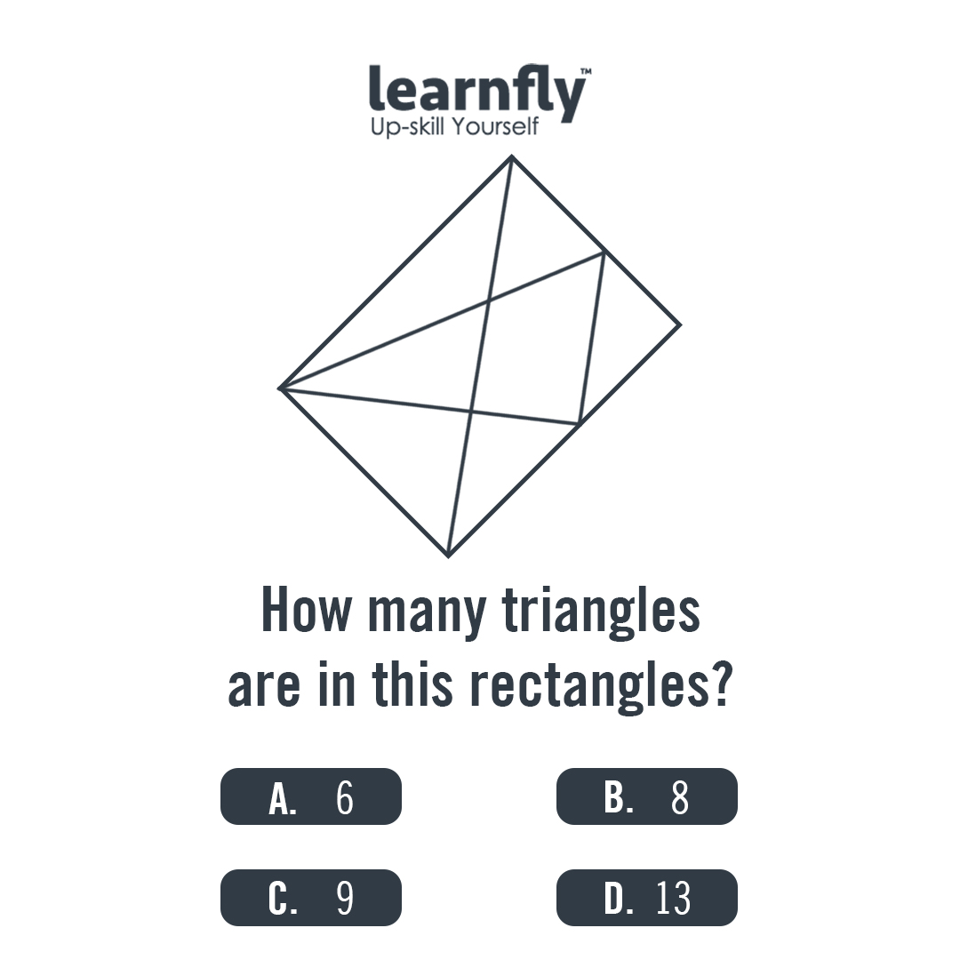 learnfly's tweet photo. How many rectangles can you count in the given image❓
Pick one option from the given choices, and write it down in the comments section. 💯
Let's see how correct your answer could be.💯🤞🏻
#learnfly #PuzzleOfTheDay #QuizOfTheDay #MathsPuzzle #dailypost #mathsriddle # https://t.co/biapVAukOB