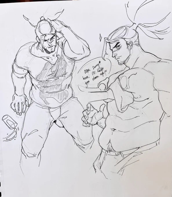 [totally didnt forget to attach the pic last time] i have doodled more chubby yasuos 

#yasuo #LeagueOfLegendsFanArt 