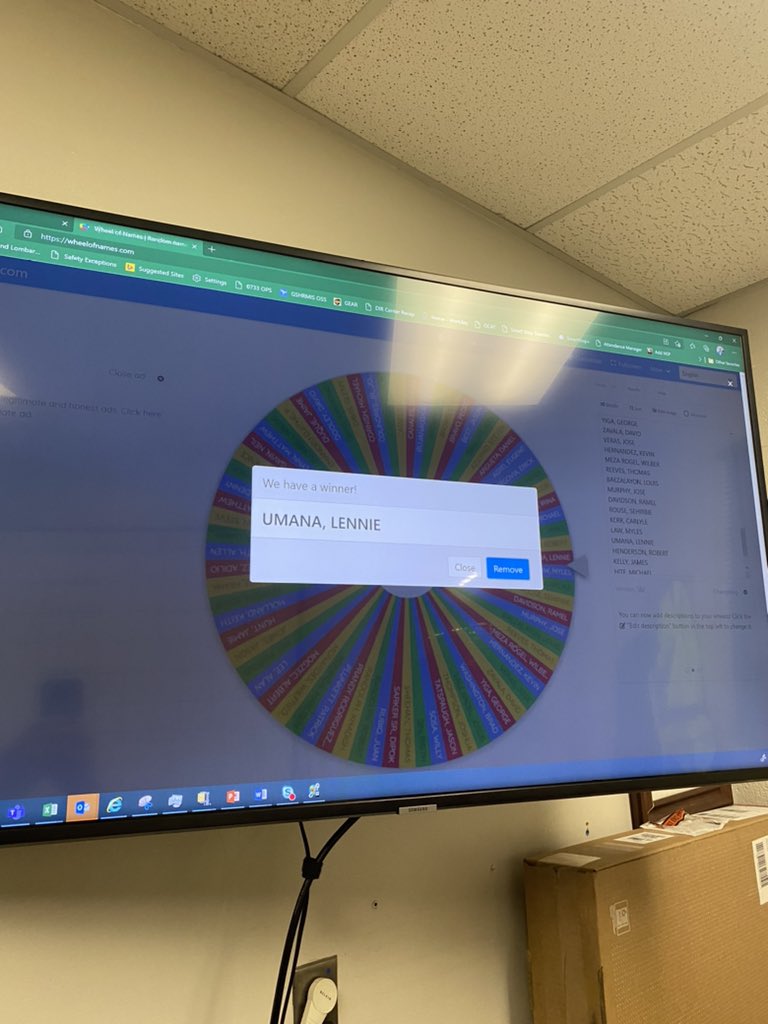 Congrats to Lennie Umana for winning todays Drop Off celebration Turkey Raffle. One safe day at a time. #WeAreRockville