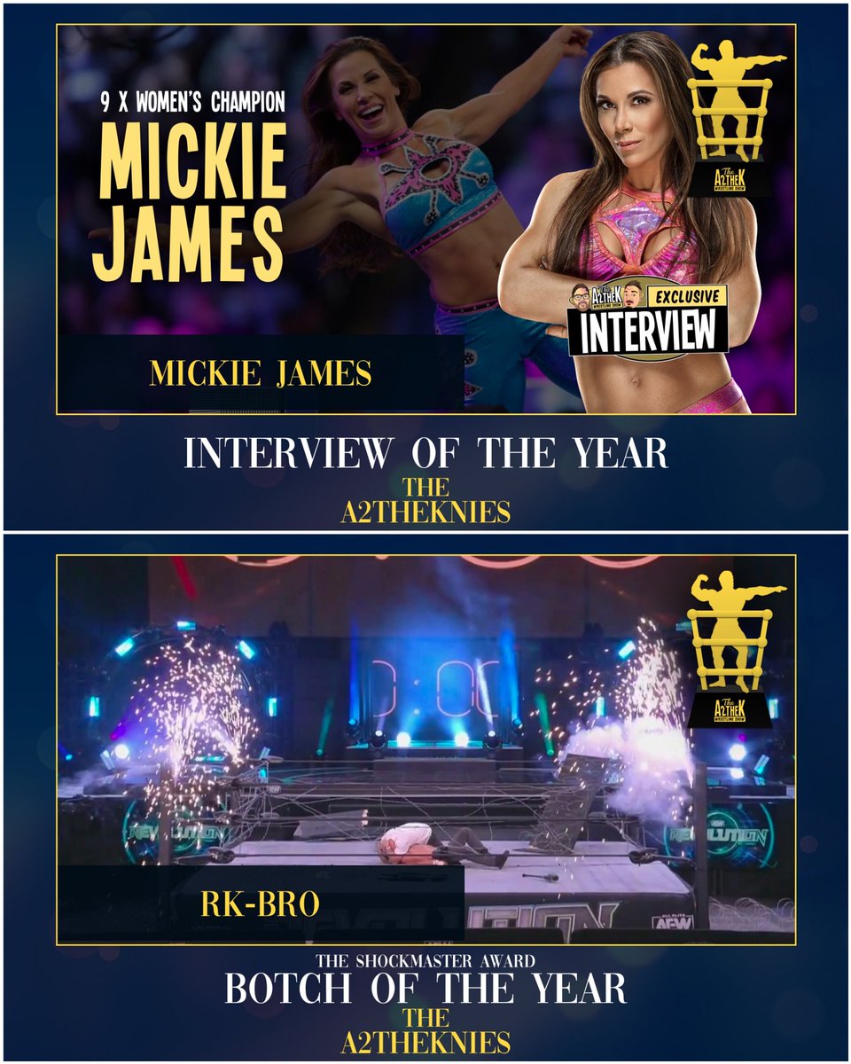 A2theKWrestling's tweet photo. 1/2 - π THE A2THEKNIES 2021 π
Do you agree with the winners at the 2nd annual A2theKnies? Let us know in the comments!
.
#wwe #aew #wweawards #aewawards #prowrestling #prowrestlingawards #a2thek #thea2thekwrestlingshow #TheA2theKnies #wrestlingawards #awards #awardshow https://t.co/qeamD0lrBy