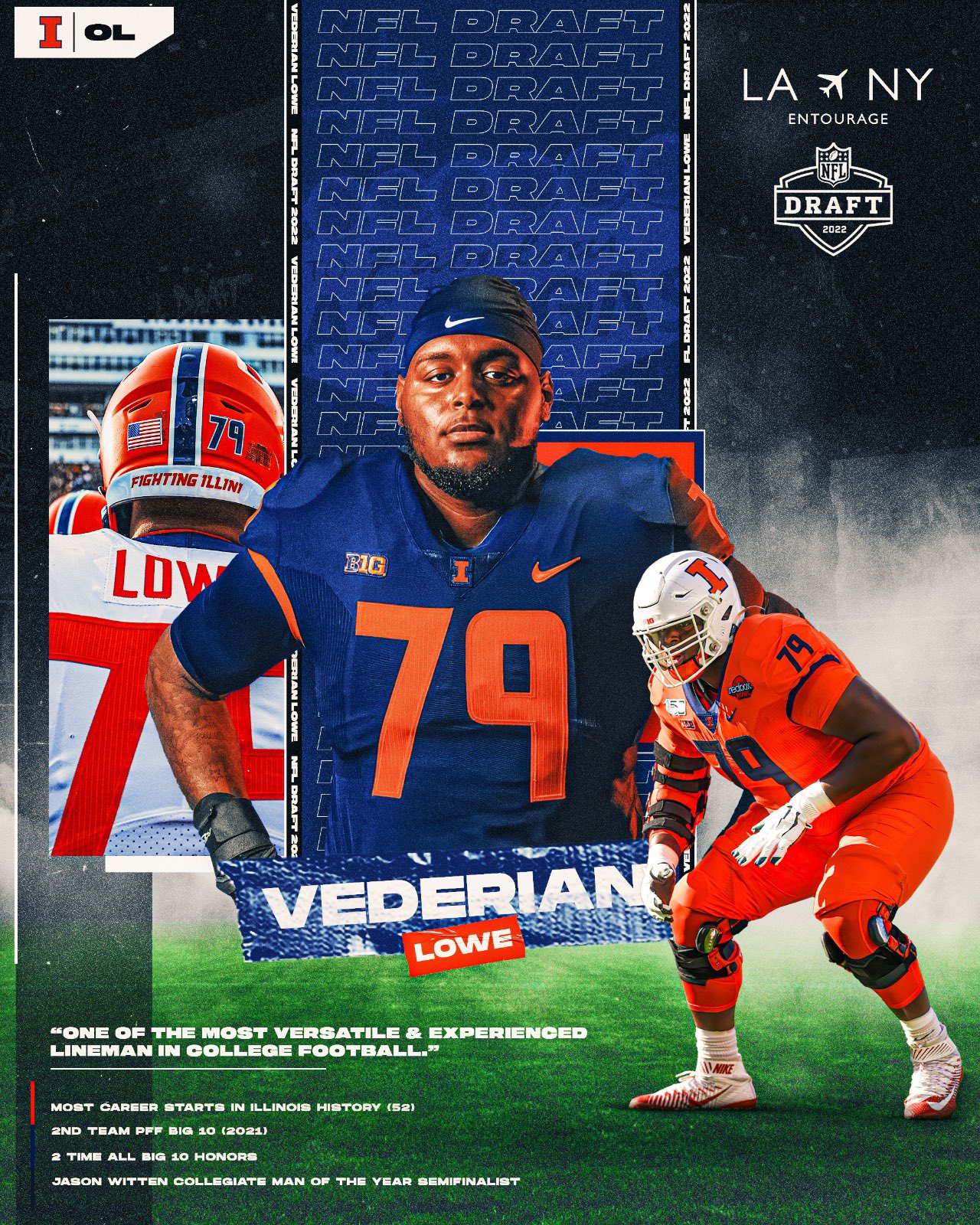 Entourage on Twitter: 'Excited to welcome @VederianLowe to the family! “One  of the most versatile & experienced lineman in college football.” # NFLDraft #HomeTeam  / Twitter