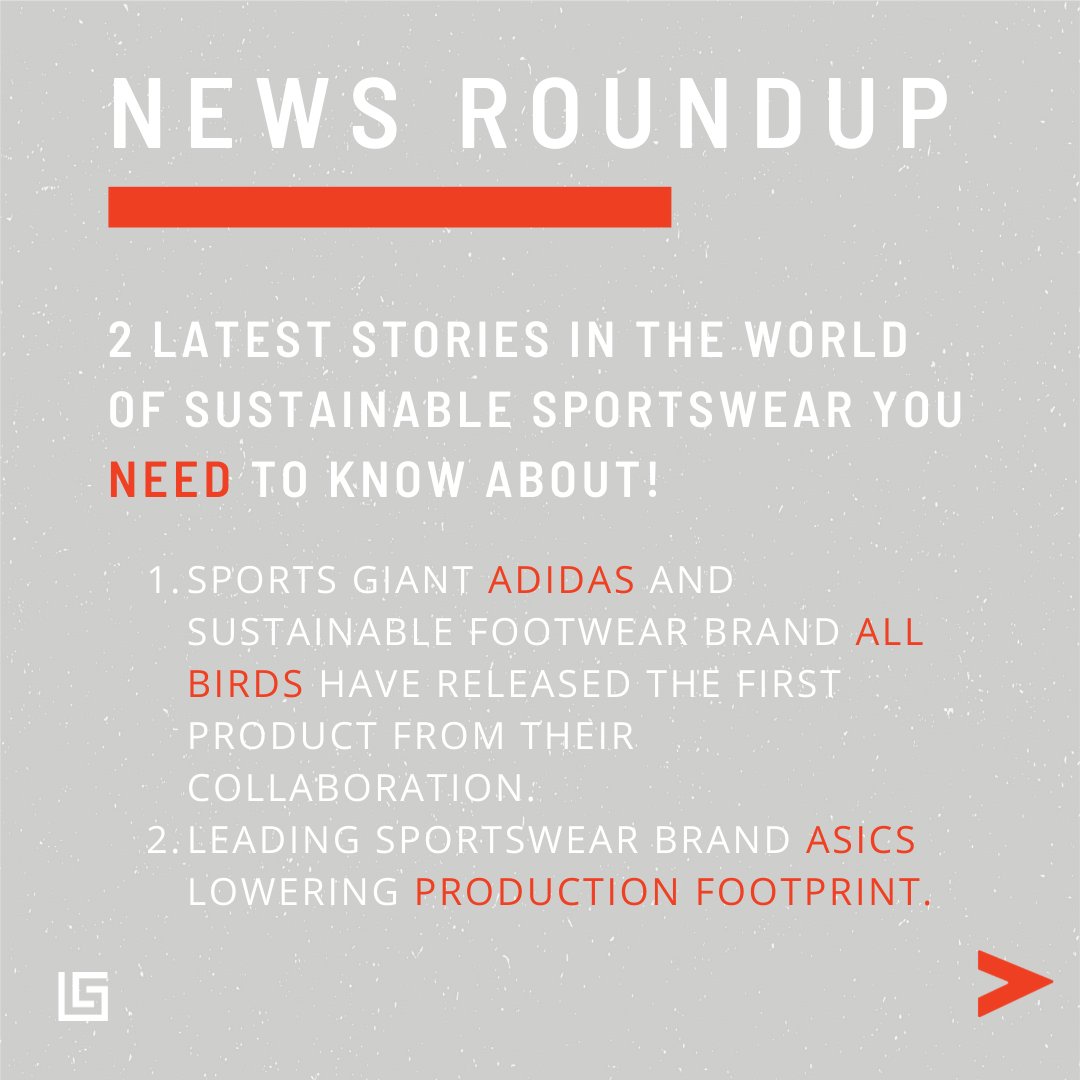 LockrSpace's tweet photo. The industry is moving and we’re watching. The latest news in the world of sustainable sportswear.

♻️ Adidas and Allbirds collaborating to release a shoe with a carbon footprint of less than three kilograms.

♻️ ASICS lowering production footprint. https://t.co/wyNuByCdAq