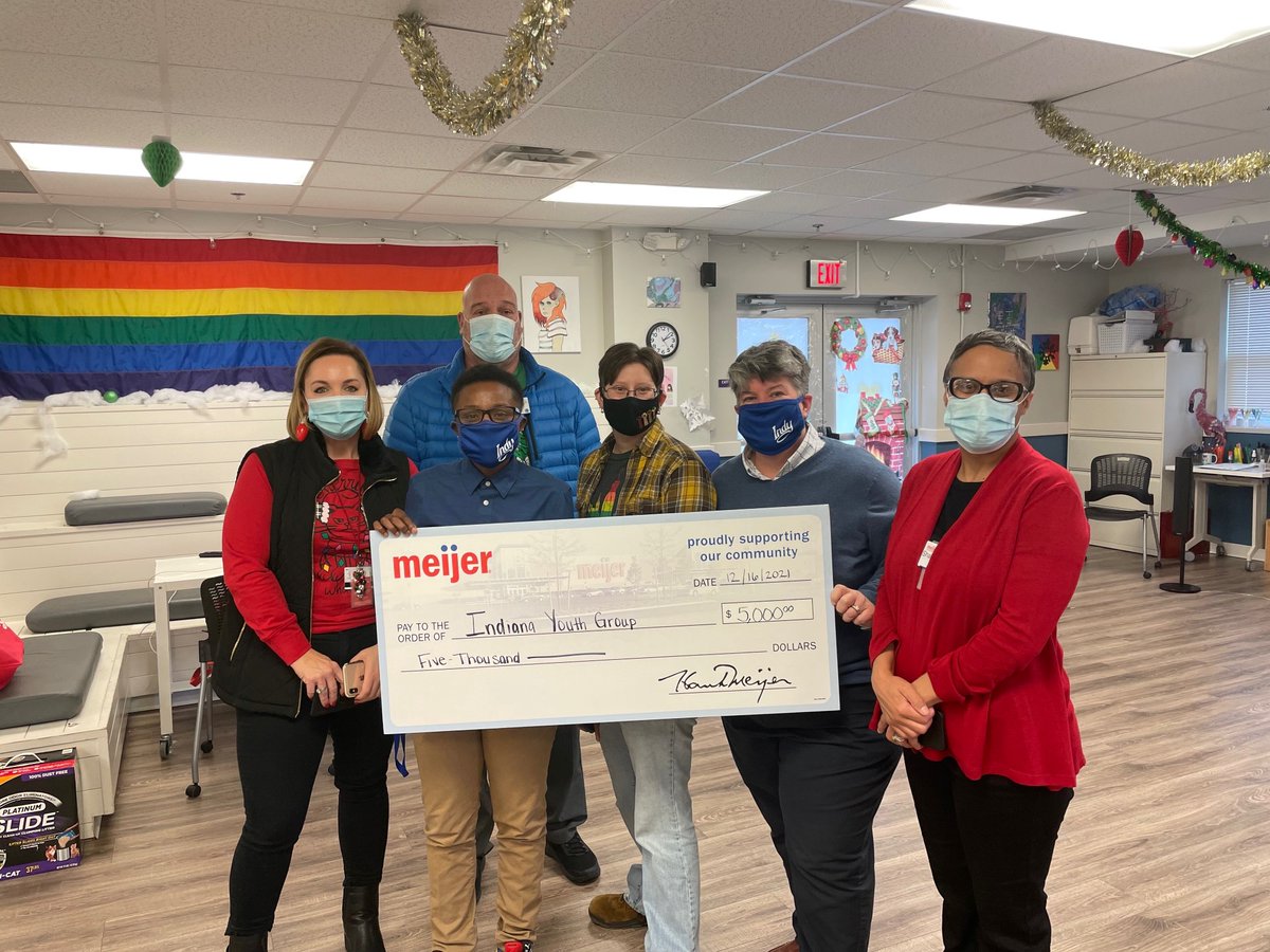 Thank you to the Pike Plaza @meijer store for selecting IYG for their #MeijerCommunity give back program! We greatly appreciate their support and look forward to future opportunities to work together to support Indiana's LGBTQ+ youth.