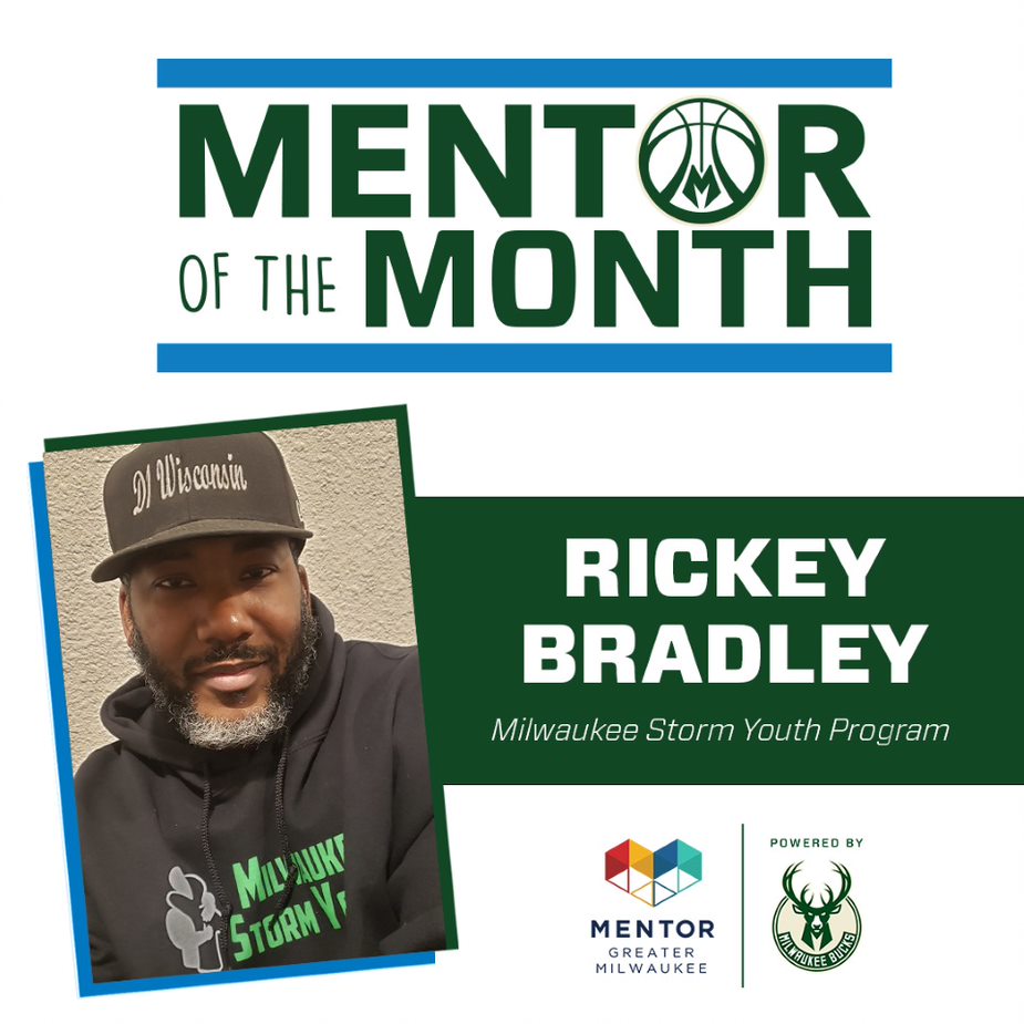 Congrats to Rickey Bradley for being named the November Mentor of the Month! 

In partnership with @mentorgreatermke, we recognized, Rickey, who is a mentor with Milwaukee Storm Youth Program. Rickey's mentoring relationships are based on trust, mutual respect, & sensitivity!