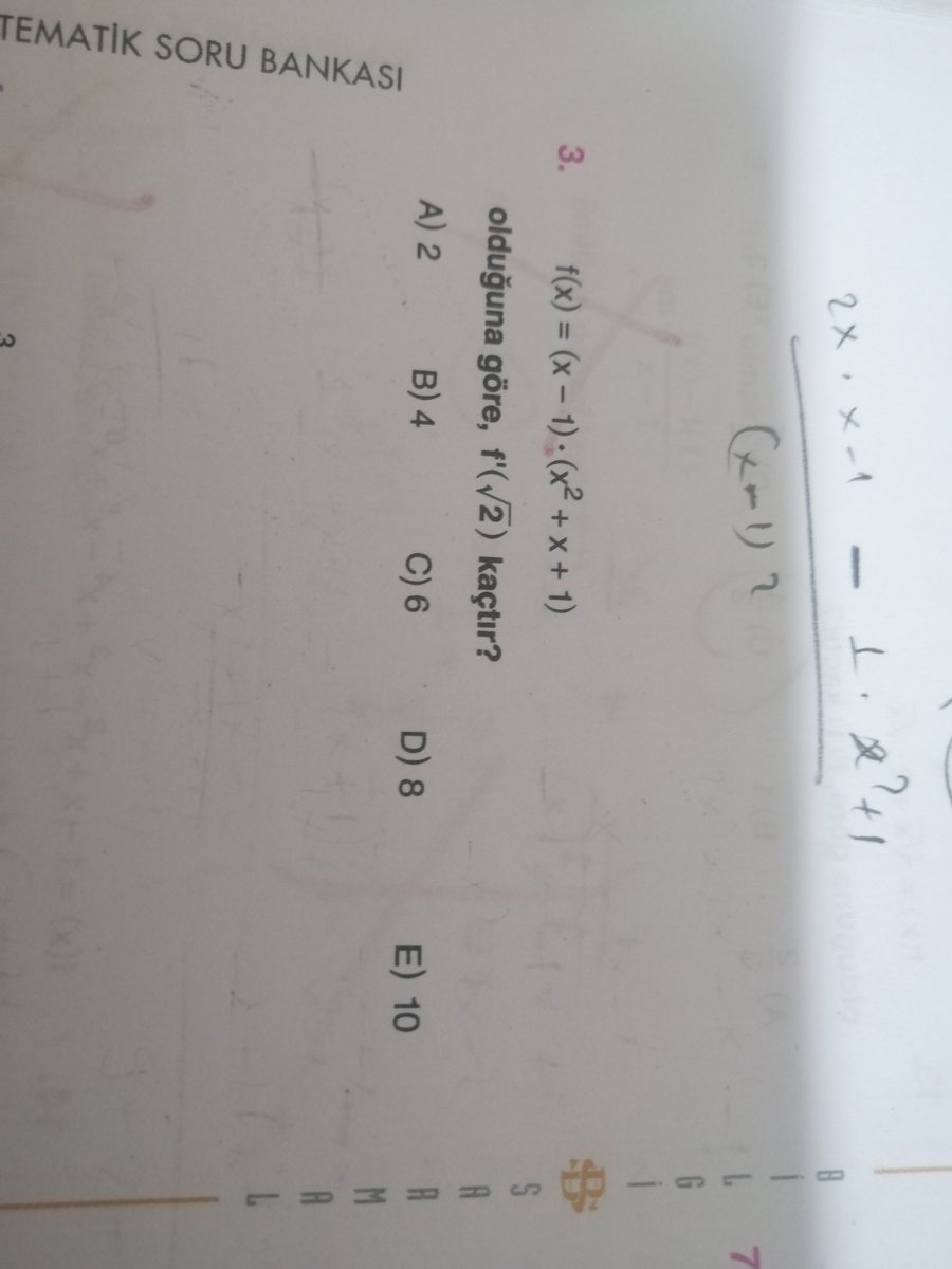 Bir salak var aradaki çarpma işlemini bölme görüp yarım saattir soruyu çözemiyor