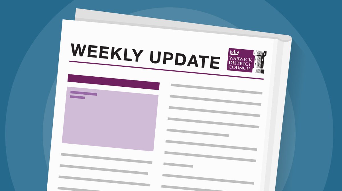 Warwick_DC's tweet photo. Read this week's update from Leader @CllrAndrewDay and Chief Executive Chris Elliott. #WDTogether
https://t.co/YFsa8MkHf5 https://t.co/5aCw48YMV3