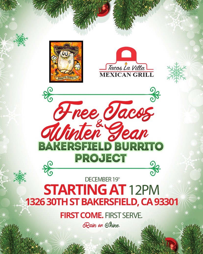 Please come see us if you’re in need. We will be handing out food and goodies until they’re gone, so please come early! #FirstComeFirstServeBasis