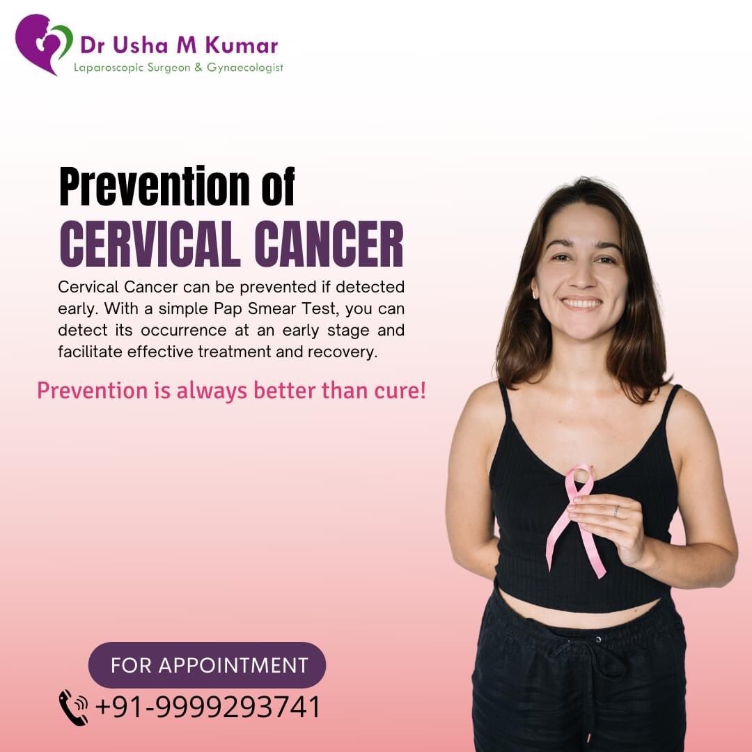 DrUshaMKumar's tweet photo. PREVENTION OF CERVICAL CANCER: 

Cervical Cancer can be prevented if detected early. 

Prevention is always better than cure!!!

To schedule your appointment, Call at: +91-9999293741

#CervicalCancer #CervicalCancerAwareness #Cervix #PreventionOfCervicalCancer #Gynecologist https://t.co/3LDy1mh5BX