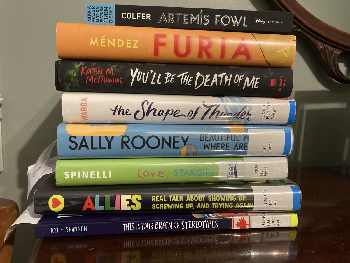 Ms_EMcCann's tweet photo. I've got big plans for the next two weeks 😉 Wishing everyone a happy and healthy holiday ❄️ See you in the new year 🎉 #WhatsInYourStack #LoveMyLibrary https://t.co/H4JzH6jnNz