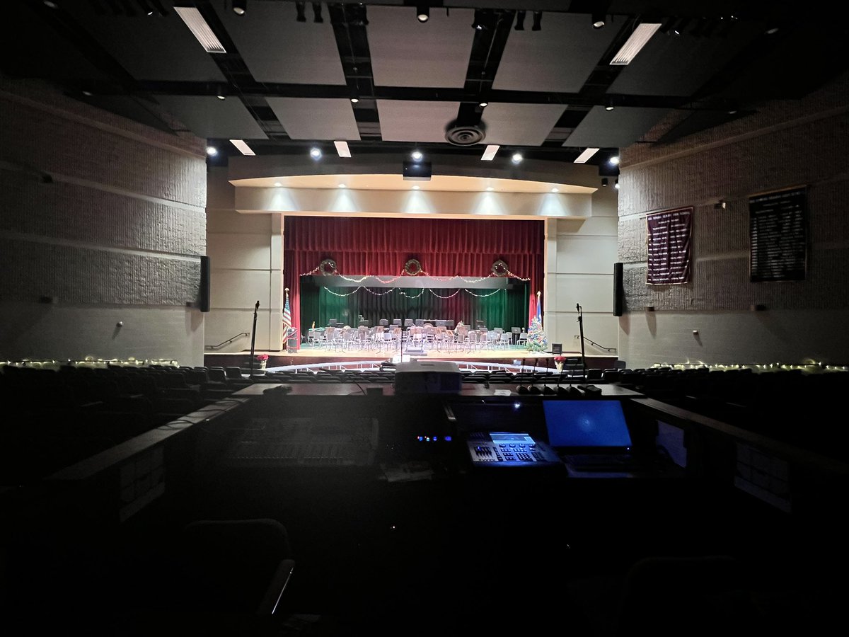 The stage is set for Monday evening!  Glorious Sounds of the Season is Monday at 7!  See you there! #bshsrocks #bssdproud