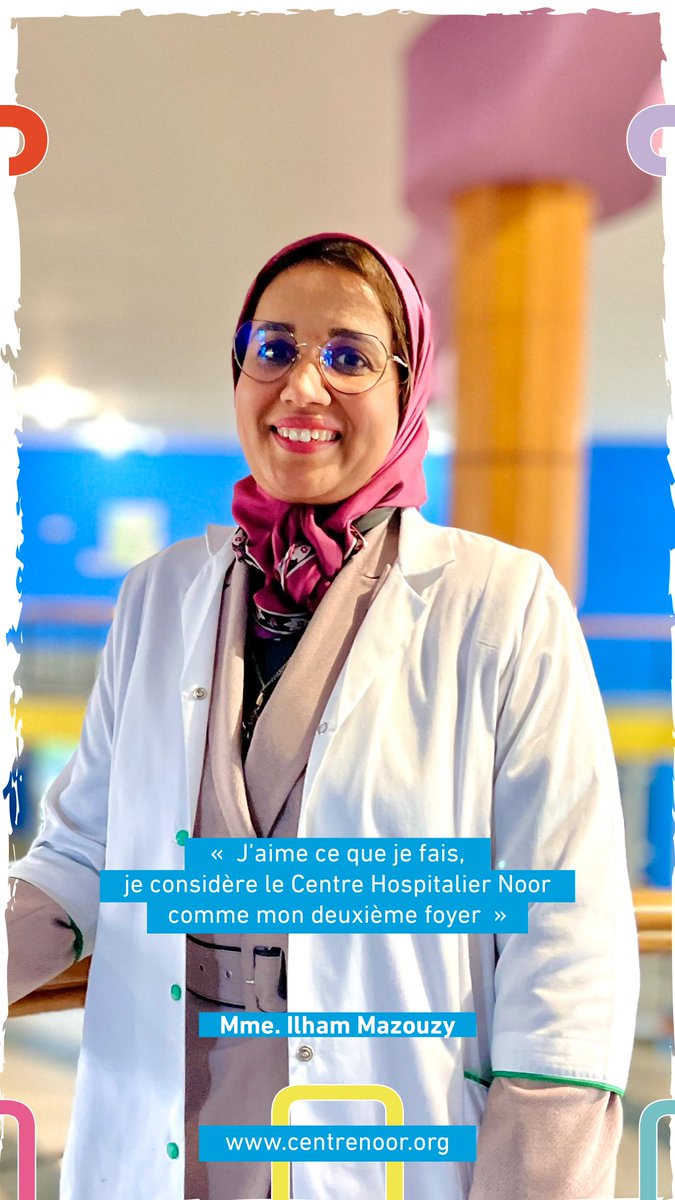 AmhGroupe's tweet image. 🦸🏽‍♂️ Nos héros du quotidien 👨🏽‍⚕️

«  J’aime ce que je fais, je considère le Centre Hospitalier Noor comme mon deuxième foyer »
Mme. Ilham Mazouzy

Notre mission vous tient à cœur ❤️?
Contactez-nous sur le
📞 0522.98.50.51
🔗 groupeamh.org/dons/ 

#CHN20Y