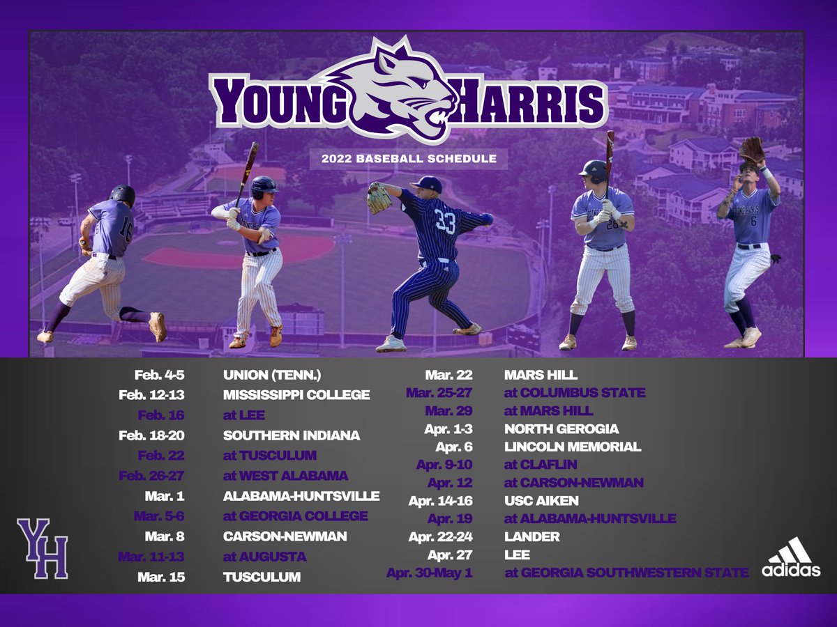 YHCBaseball's tweet photo. 📆 Mark your calendars 👀                      #PurpleStandard 🏔🦁🟣 https://t.co/9M8EEUTJIm