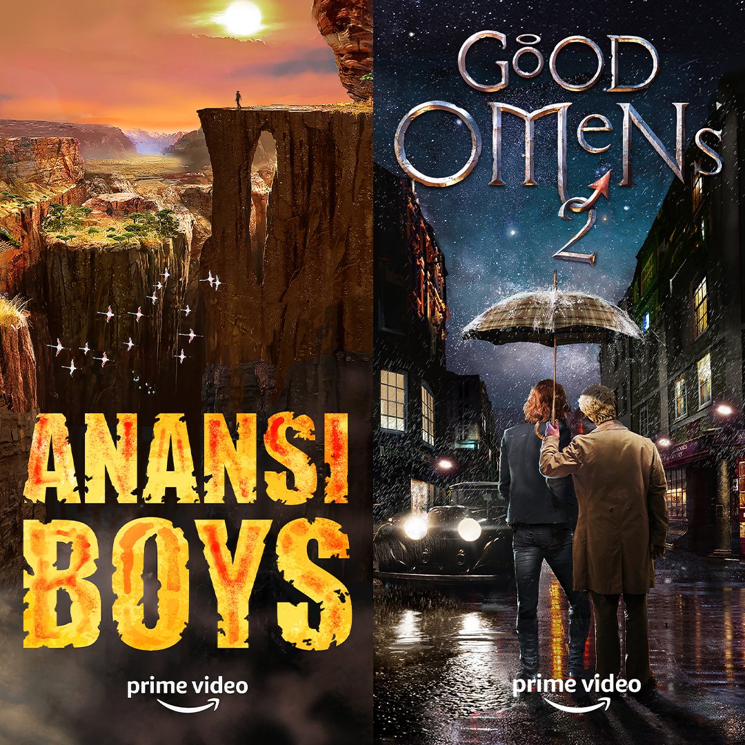 primevideouk's tweet photo. 🚨 @neilhimself fans 🚨 Amarah-Jae St. Aubyn and @gracesaif have joined the cast of Anansi Boys! 🔎 And the heavenly Jon Hamm is back for Good Omens S2 along with a host of new stars including @thelizcarr, Quelin Sepulveda and @Shelley_Conn 😇 https://t.co/4V92kF8z9s