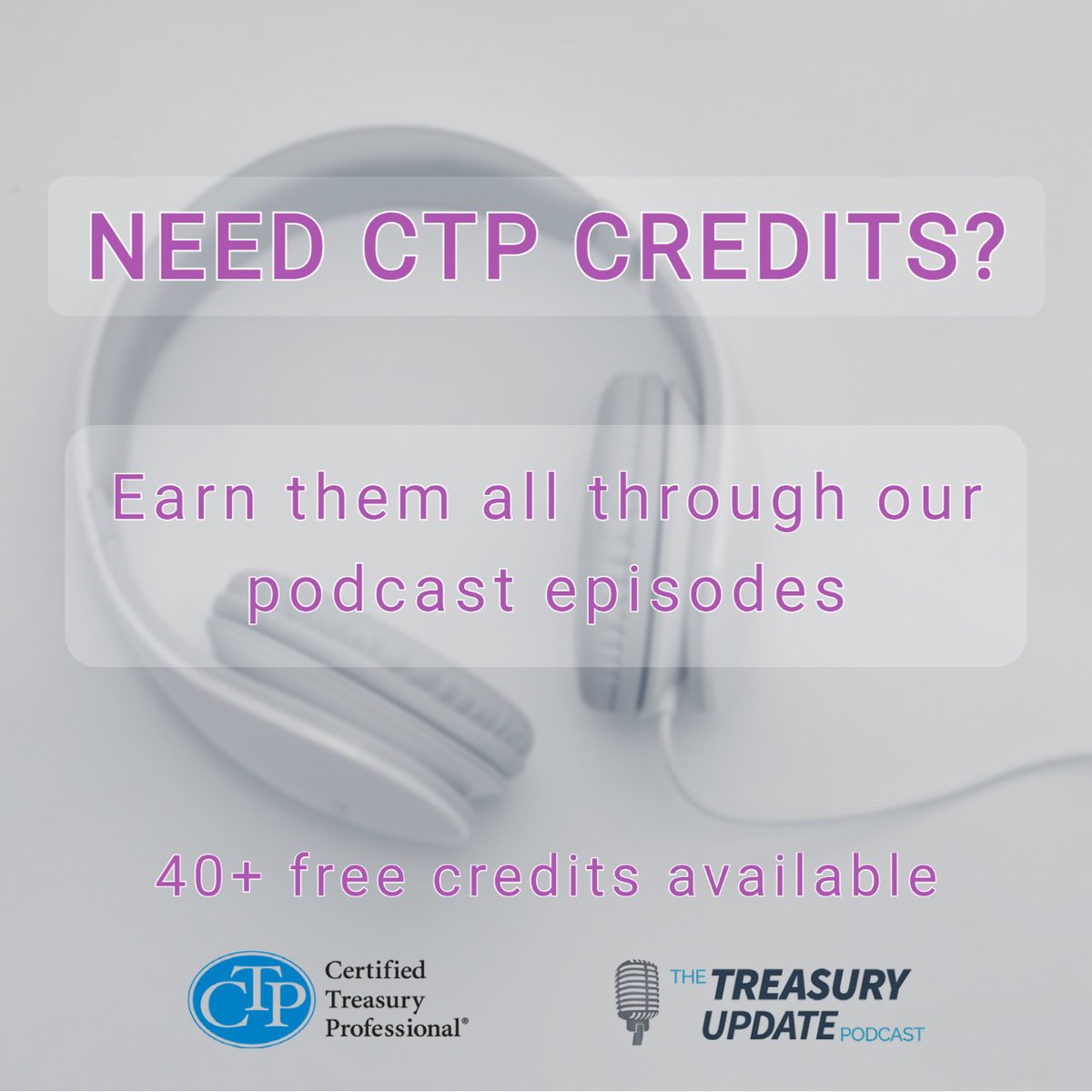 StratTreasurer's tweet photo. Listen to select episodes of the Treasury Update Podcast and pass the quiz to receive 0.6 CTP credits each. Access podcast library here: https://t.co/xI6K78OYmy
#GoStrategic #CTP #Podcast https://t.co/NpsgTn7vIg