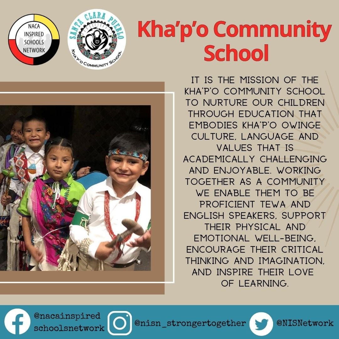 NISN Sister School, Kha'p'o Community School (Pueblo of Santa Clara) is hiring. Their mission is to nurture our children through education that embodies Kha’p’o Owingeh culture, and language. khapoeducation.org  #NISN #IndigenousExcellence #IndigenousEducation