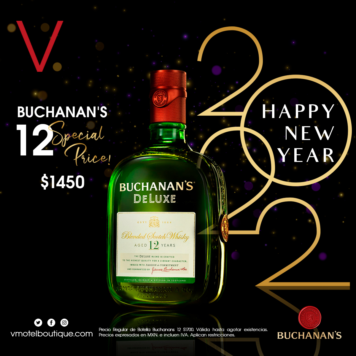 vboutiquehotels's tweet photo. Despide el año con esta gran promo que preparamos para ti 🥃 #VMotelBoutique https://t.co/t9euXzeDQ8