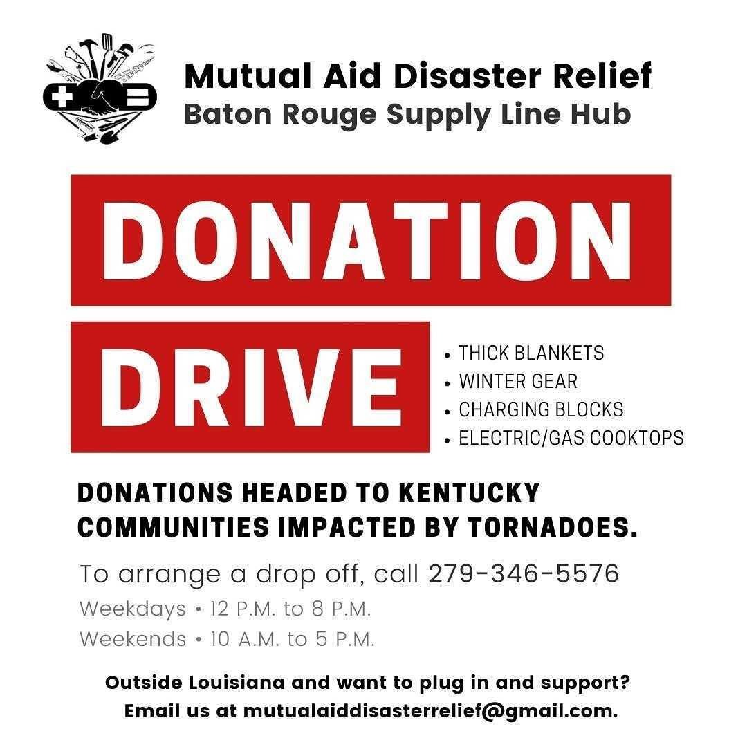Supplies drop off for Disaster relief in Kentucky!