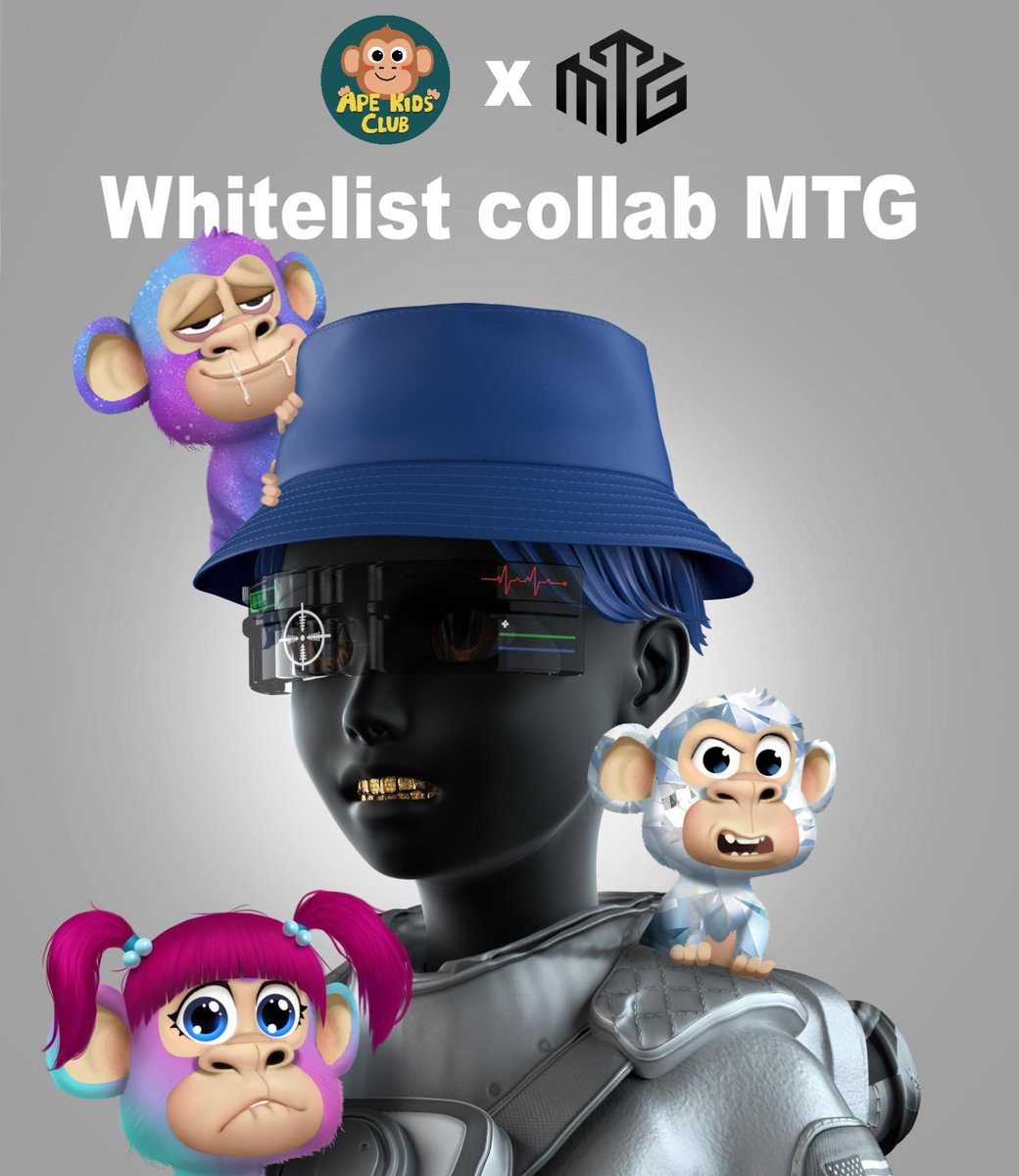 Ape Kids Club (@apekidsclub) on Twitter photo We have partnered with <a href="/NFTMTG/">More Than Gamers (MTG)</a> to giveaway 500 Whitelist spots for their upcoming mint!
We’re giving away 100 spots on this post and 400 to current AKC holders!
To enter👇
-Follow us & <a href="/NFTMTG/">More Than Gamers (MTG)</a>
-Like & RT
-Tag 5 friends We have partnered with <a href="/NFTMTG/">More Than Gamers (MTG)</a> to giveaway 500 Whitelist spots for their upcoming mint!
We’re giving away 100 spots on this post and 400 to current AKC holders!
To enter👇
-Follow us & <a href="/NFTMTG/">More Than Gamers (MTG)</a>
-Like & RT
-Tag 5 friends