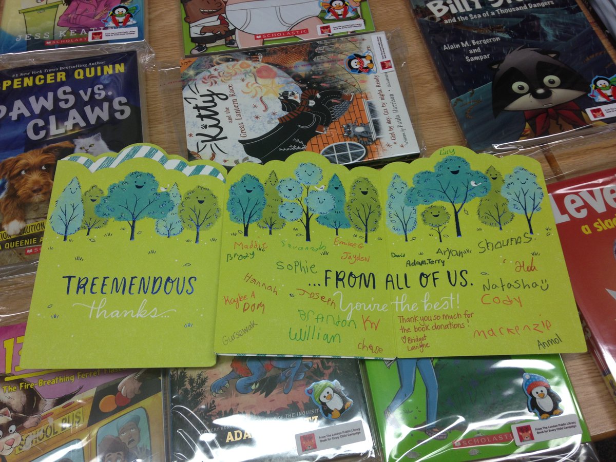 B. Davison Library (@bdavisonlibrary) on Twitter photo So thankful to our wonderful friends at the London Public Library and their A Book for Every Child Campaign. All students at B. Davison got to choose and bring home a book for our winter holidays! #booklove <a href="/londonlibrary/">LondonPublicLibrary</a> <a href="/TVDSB/">Thames Valley DSB</a> <a href="/renee_shave/">Renee Shave</a> <a href="/PaulSydor/">Paul Sydor</a> <a href="/TVDSBLiteracy/">TVDSBLiteracy</a> So thankful to our wonderful friends at the London Public Library and their A Book for Every Child Campaign. All students at B. Davison got to choose and bring home a book for our winter holidays! #booklove <a href="/londonlibrary/">LondonPublicLibrary</a> <a href="/TVDSB/">Thames Valley DSB</a> <a href="/renee_shave/">Renee Shave</a> <a href="/PaulSydor/">Paul Sydor</a> <a href="/TVDSBLiteracy/">TVDSBLiteracy</a>