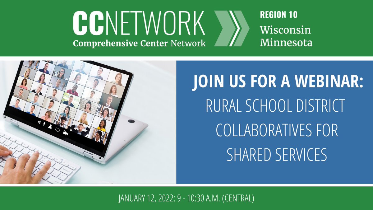 Join the WMCC10 for a 90 minute webinar with expert panelists on Jan. 12 at 9 a.m. (CST) for a discussion on shared service collaboratives. Learn how rural districts can implement these services as a way to combat financial challenges. 

Register now! tinyurl.com/web-wmcc10