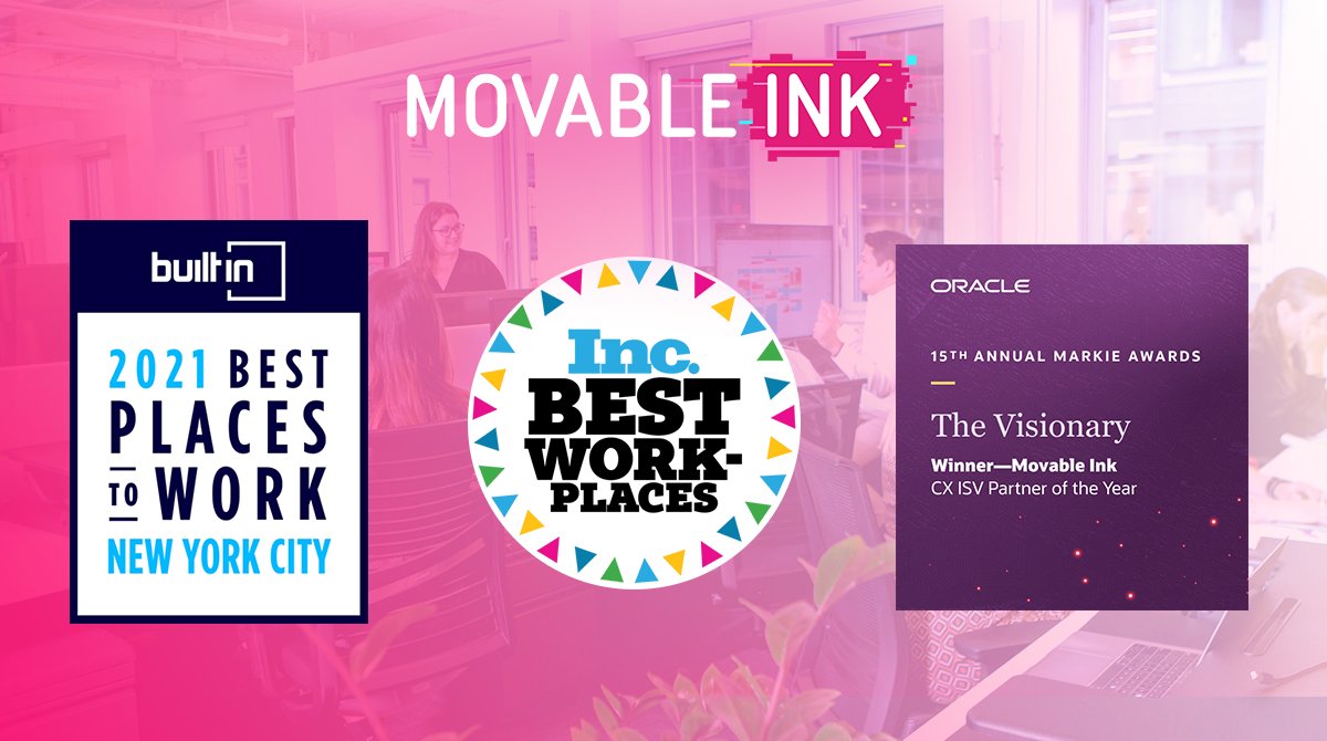 It’s time to start your new year with a new career and a people-first culture to match. ✨

We were recognized by <a href="/Inc/">Inc.</a> for the 3rd year in a row, <a href="/BuiltIn/">Built In</a> for the 4th year running, &amp; <a href="/Oracle/">Oracle</a> with our first Markie Visionary Award!

Join our amazing team: bit.ly/3yD2OJp
