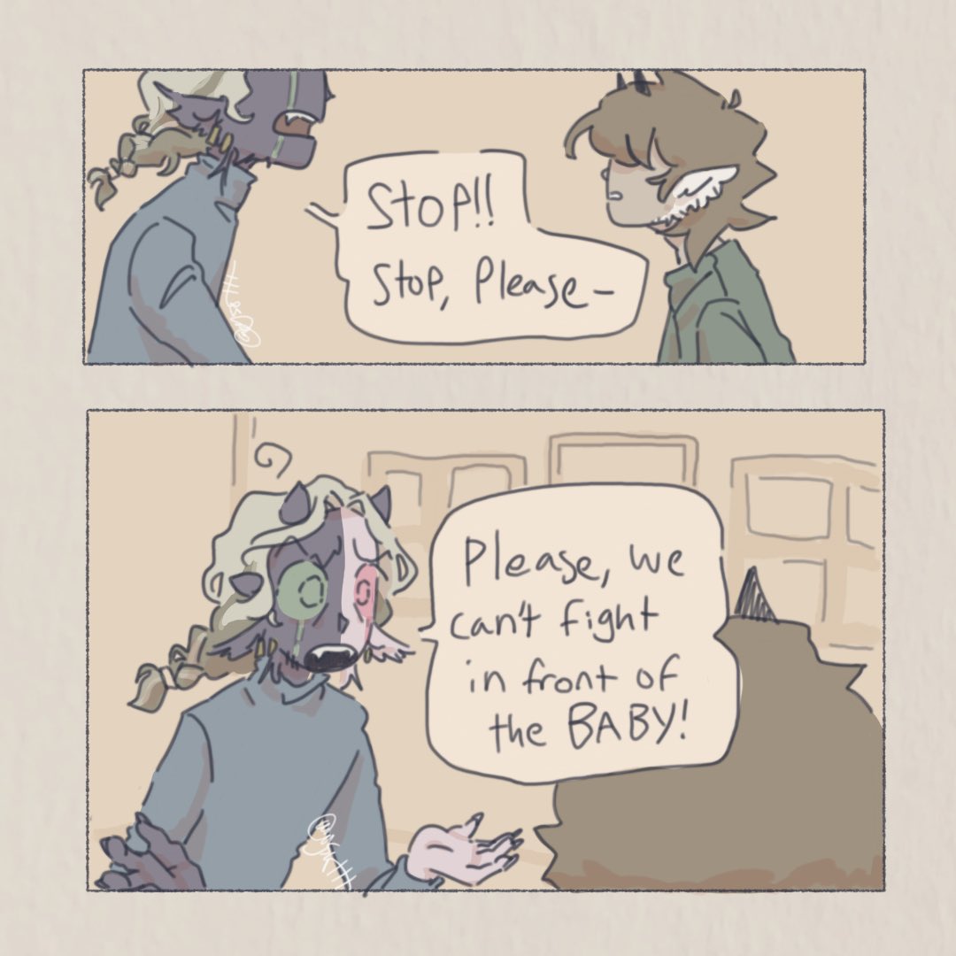 lysarttt's tweet image. Quarrel in the beeduo household 
[1/2]

#beeduofanart #tubbofanart #ranboofanart #dsmpfanart