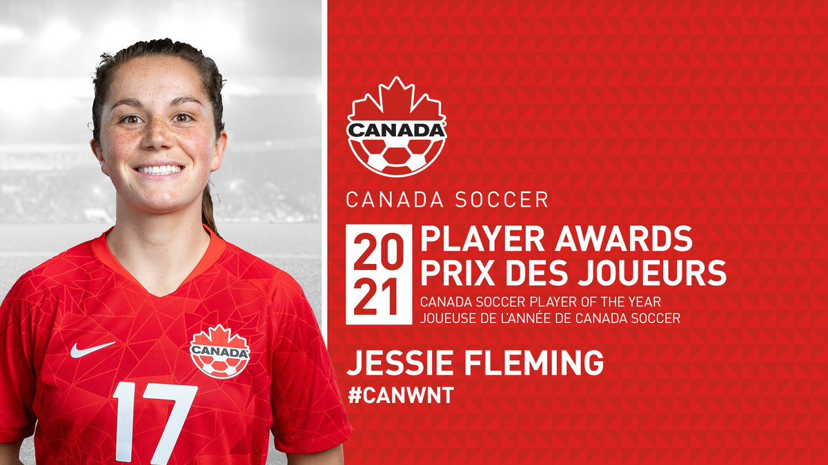 Jessie Fleming wins 2021 Canada Soccer Player of the Year award

#TheBestInCanada 🍁🏆 #CANWNT canadasoccer.com/news/jessie-fl…