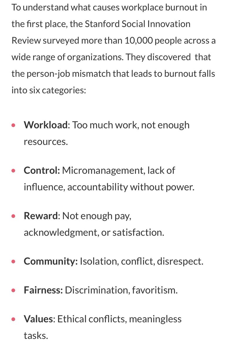 natwahid's tweet photo. @iamalexbirkett agreed that different factors cause burnout for different reasons. i like this idea of a person-job mismatch outlined by the stanford social innovation review (more details in this post: https://t.co/q0TH1JUFgm) https://t.co/y7hAqTOAtT