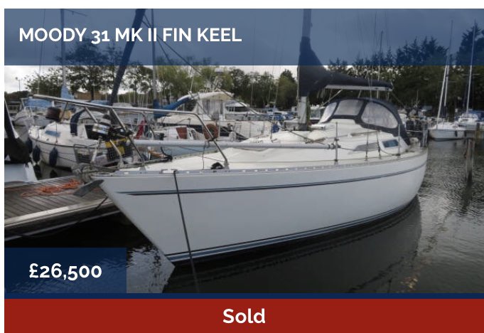 We would like to wish Mr P good luck and fun with this Moody 31 that he has purchased today. We have a number of customers looking for similar yachts. Call us if you are thinking of selling. #boatsforsalekent
#boatsforsalemedway
#networkyachtbrokers 
YBDSA