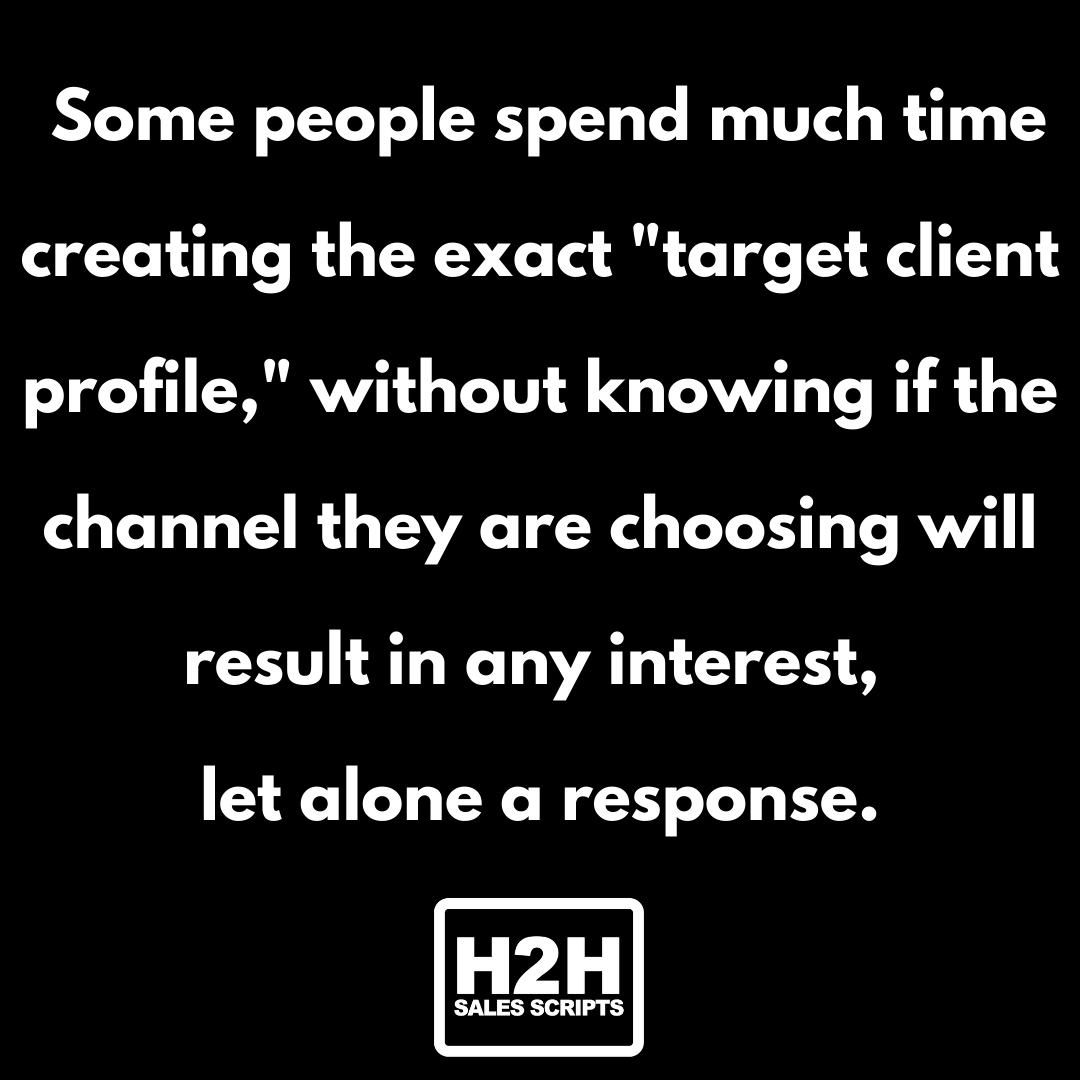 h2hsalesscripts's tweet photo. One of the most confusing strategies in outsourced sales development the last 5 yrs is the amount of time spent on developing 10000% "correct" marketing lists.

Instead, spend more time with real feedback from your most quickly generated, best estimated list.  #coldcaller #h2h https://t.co/Moo3f53tGW