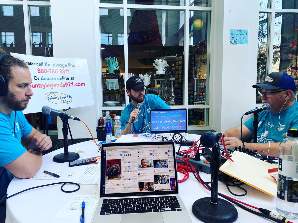 RodeoRadio929's tweet photo. Matt sits down with Mason and Pat to share his personal story about his sister’s diagnosis and treatment. 

DAY 2 #CaresForKidsRadiothon  
DONATE 888-786-8811 https://t.co/aSb9nm5Ich
