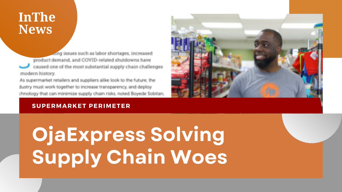 OjaExpress's tweet photo. OjaExpress is back in the press again!  Check out the recent article in Supermarket Perimeter featuring our CEO, Boyede Sobitan. Read more now at: https://t.co/VGi7yINY72

And, please don't forget to visit https://t.co/GHeVbmckGl today!

#culturalgrocerydelivery #chicagobusiness https://t.co/T24ZyaRBVL