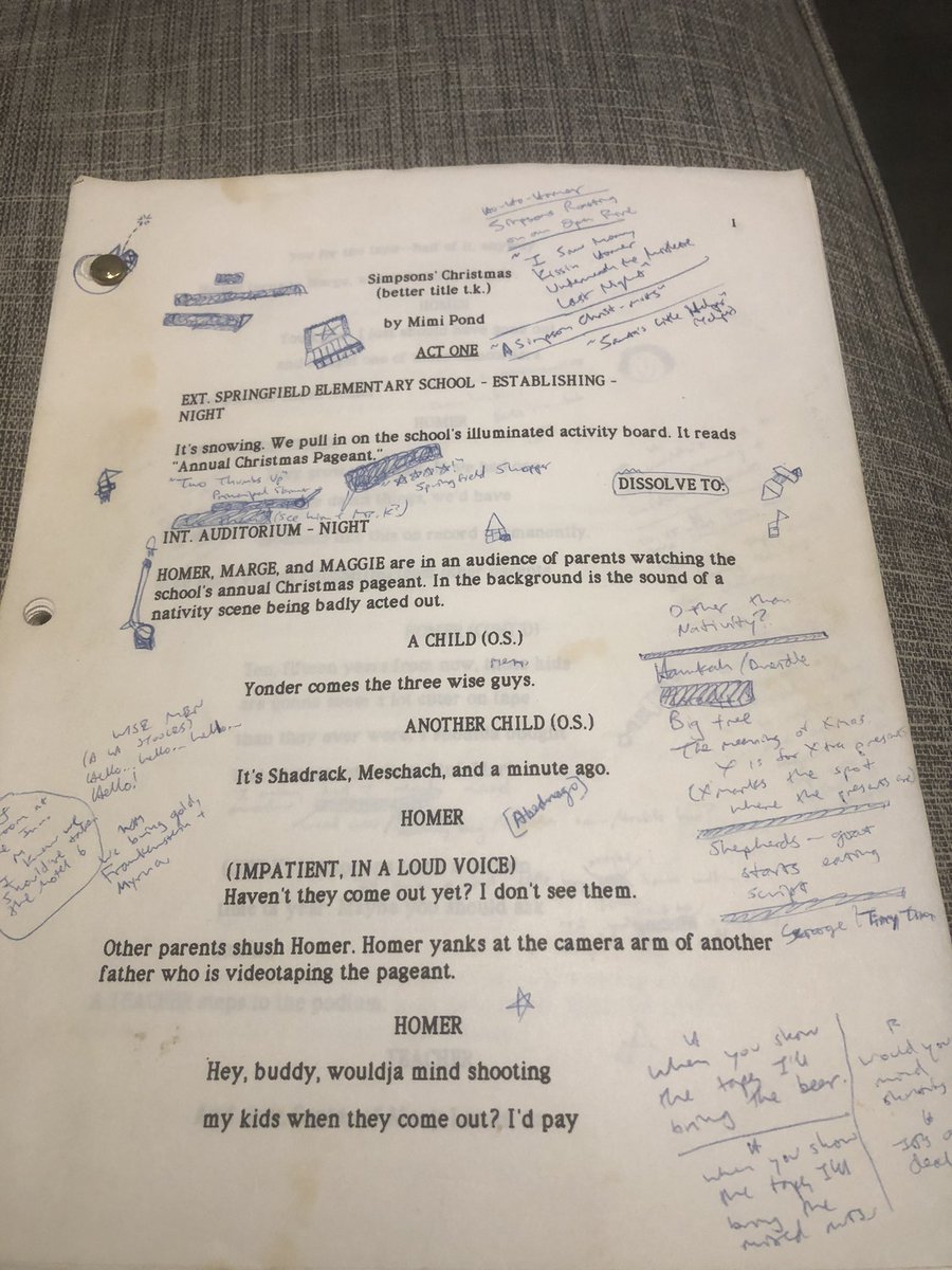 Al Jean (@aljean) on Twitter photo .<a href="/TheSimpsons/">The Simpsons</a> 32 years ago today the Simpsons premiered. Hereās a copy of the first page of the first draft of the first script (with my notes). As for what we are up to now, new episode Sunday! .<a href="/TheSimpsons/">The Simpsons</a> 32 years ago today the Simpsons premiered. Hereās a copy of the first page of the first draft of the first script (with my notes). As for what we are up to now, new episode Sunday!