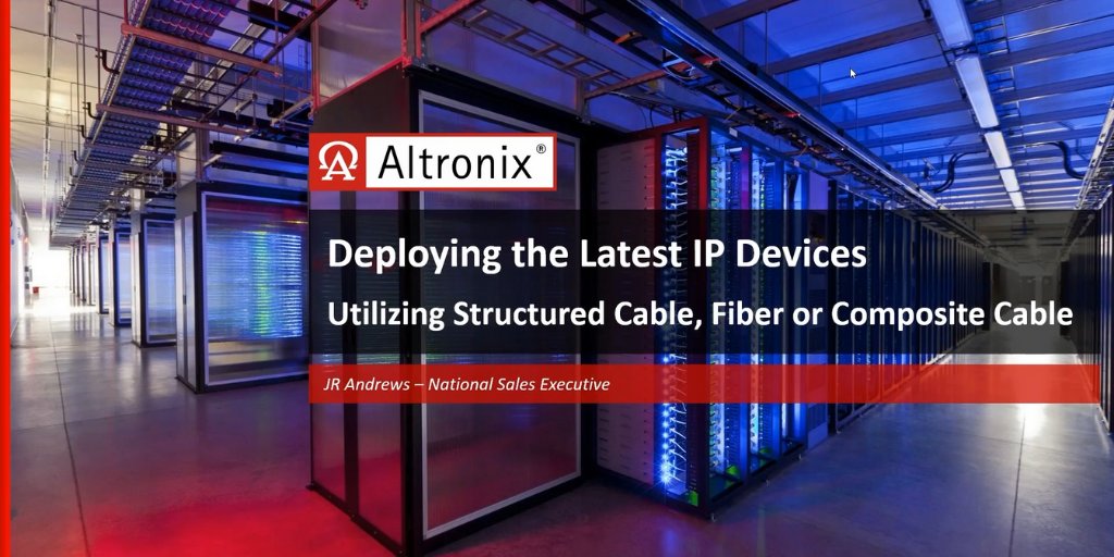 AltronixCorp's tweet photo. Deploying and installing IP Devices at longer distances in remote locations is easy and efficient with Altronix NetWay Spectrum Solutions. Watch our FREE webinar to learn all the details!  #RemotePowerManagement #PoE #HybridCable

https://t.co/OYKkHxRCuU https://t.co/tMSHyrJEUj