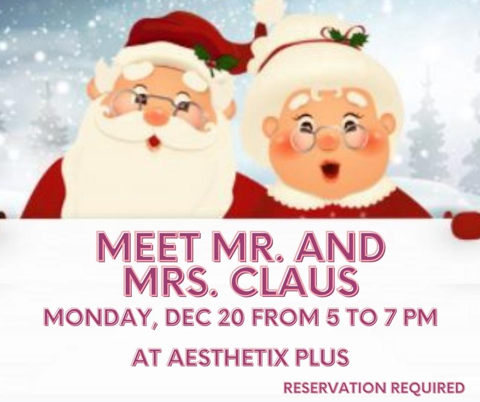 AesthetixPlus's tweet photo. 🎅 Take a picture with Mr. and Mrs. Claus at Aesthetix Plus 🎅 - https://t.co/nikMPZUbhE https://t.co/w4CFaUL9t7