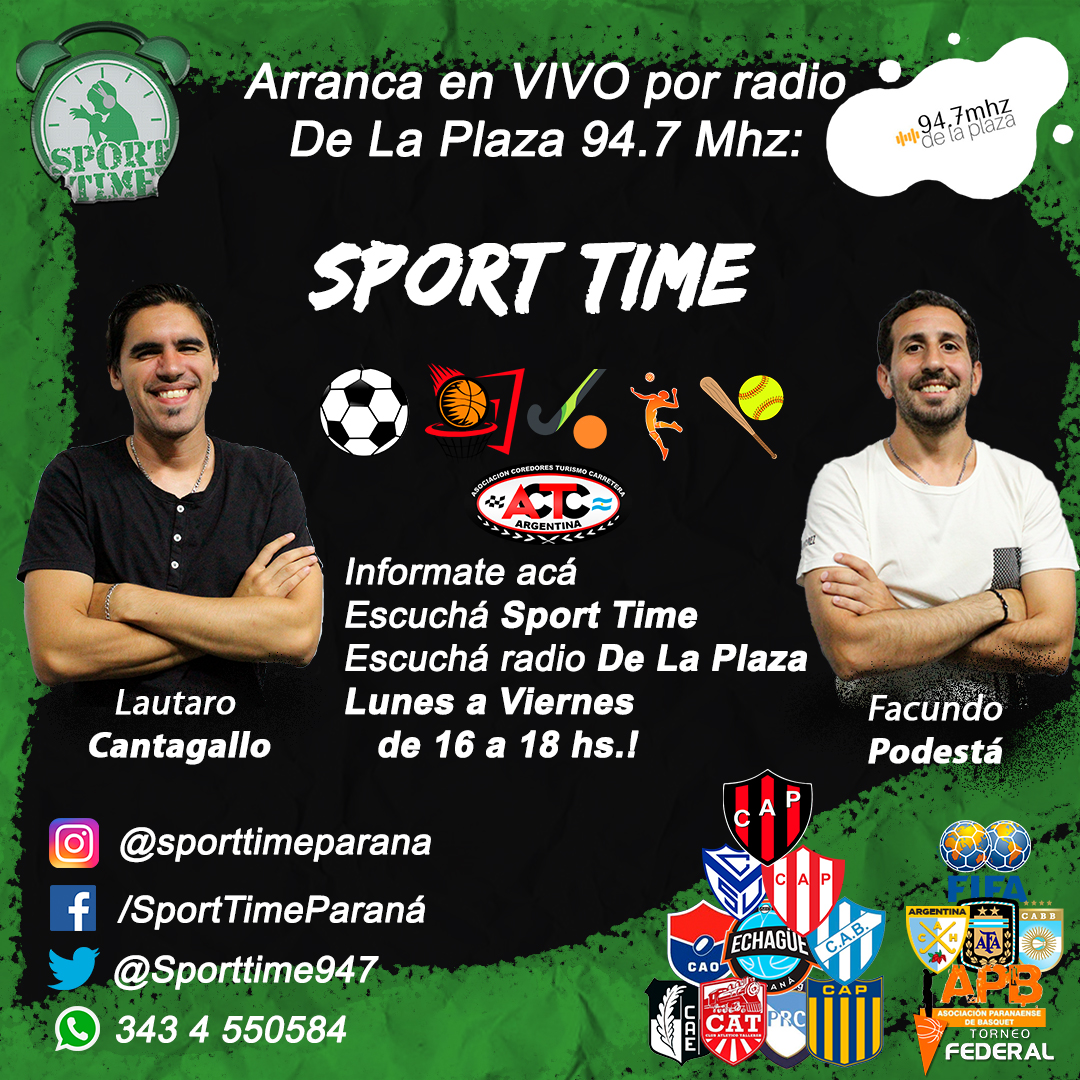 SporttimeFM937's tweet photo. •Arrancamos con #SportTime por Radio De La Plaza 94.7. Sumate con nosotros que tenemos mucha información para el día de hoy. https://t.co/1fzgqMgxYc