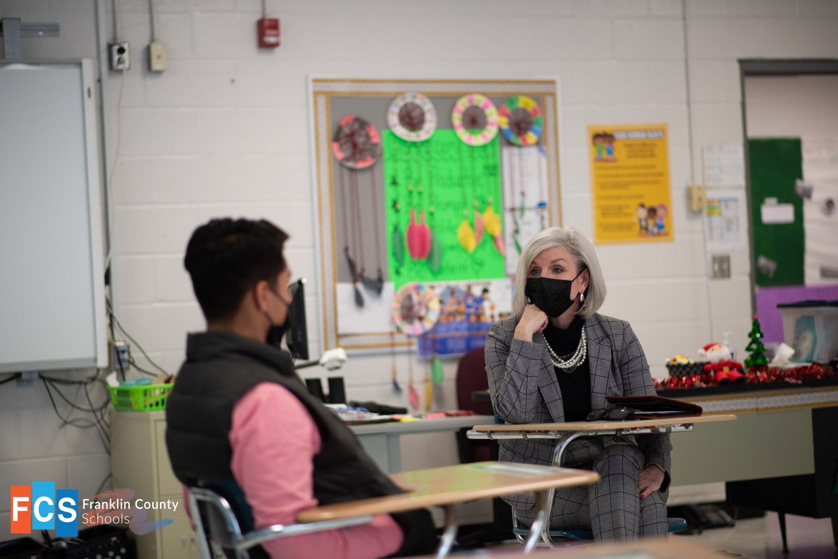 FCSchoolsNC's tweet photo. Superintendent Dr. Rhonda Schuhler met with @LouisburgHSFCS students earlier this week and discussed college and career readiness. Students shared their post-graduation plans and gave feedback on improving preparation for plans after graduation. https://t.co/cHeU0M0EL3