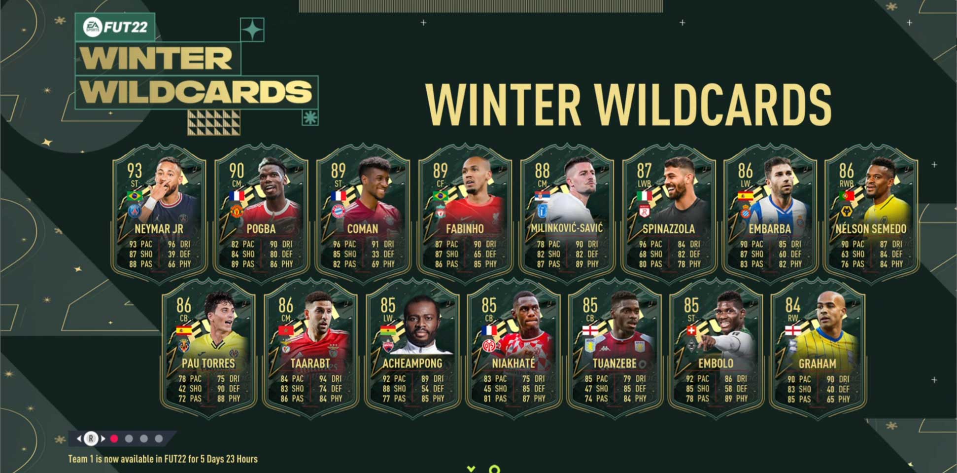 FIFAUTeam on Twitter "Winter Wildcards Team 1 will be available in