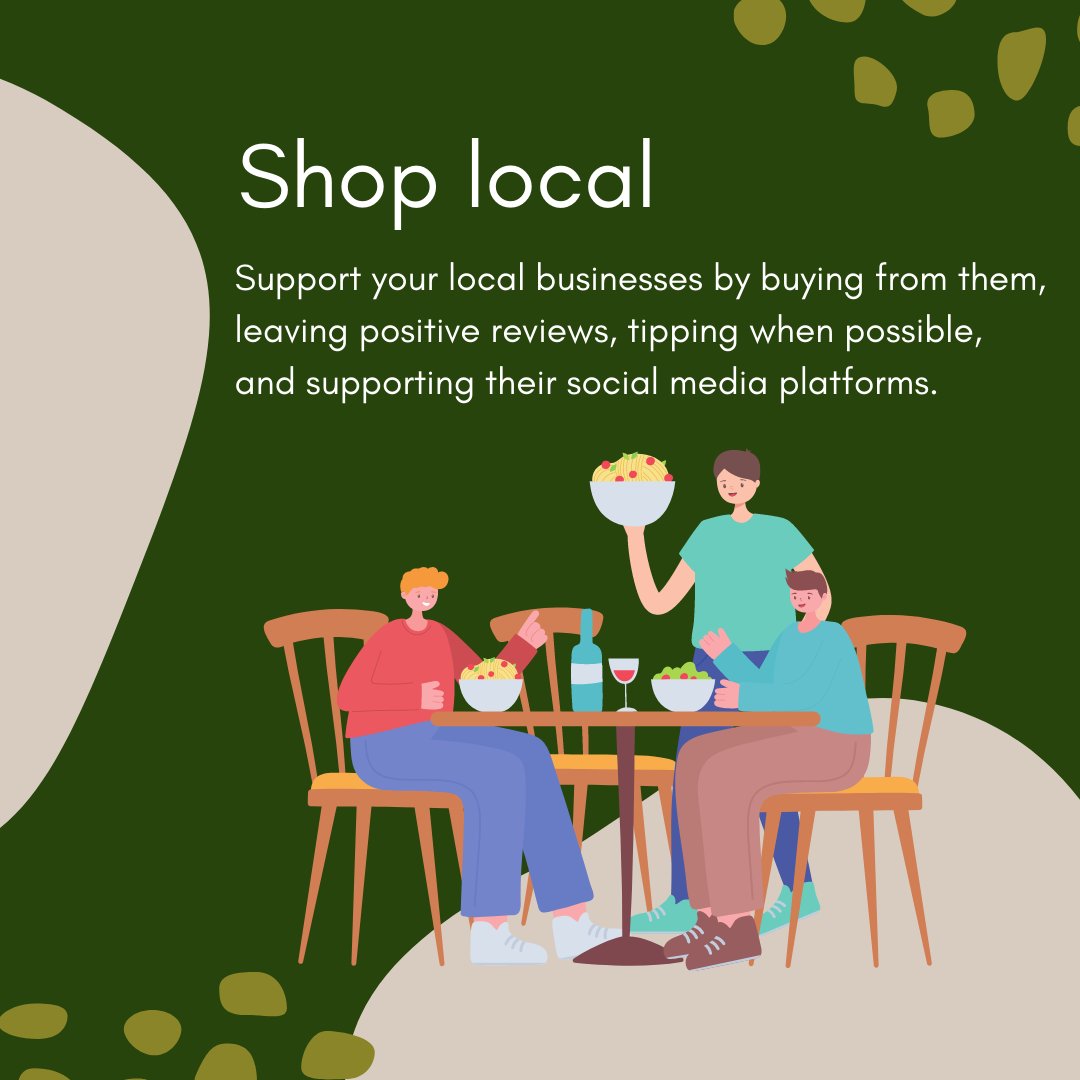 Check out the tips on the slides on how to celebrate the holidays sustainably!